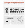 VEVOR Wheel Bearing Press Kit, 23 PCS FWD Bearing Puller Tools, for Front Wheel Drive Bearing Removal and Installation, Wheel Bearing Tool with Sliding Screw, Bushings, Sleeve Plates, Storage Case