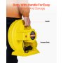 VEVOR Inflatable Blower, 870W&950W, 1.3 HP Bounce House Blower, Pump Commercial Air Blower for Inflatables, 3300RPM Bouncy Castle Electric Air Blower Fan Perfect for Bounce House, Waterslides, Yellow