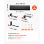 VEVOR Gereedschapshouder voor wandmontage, 1676,4 mm, draagvermogen 363 kg, voor wandmontage, koolstofstaal, 4 rails en 10 haken, inclusief schroeven en pluggen, gereedschapsorganizer voor garage, kelder en tuin.
