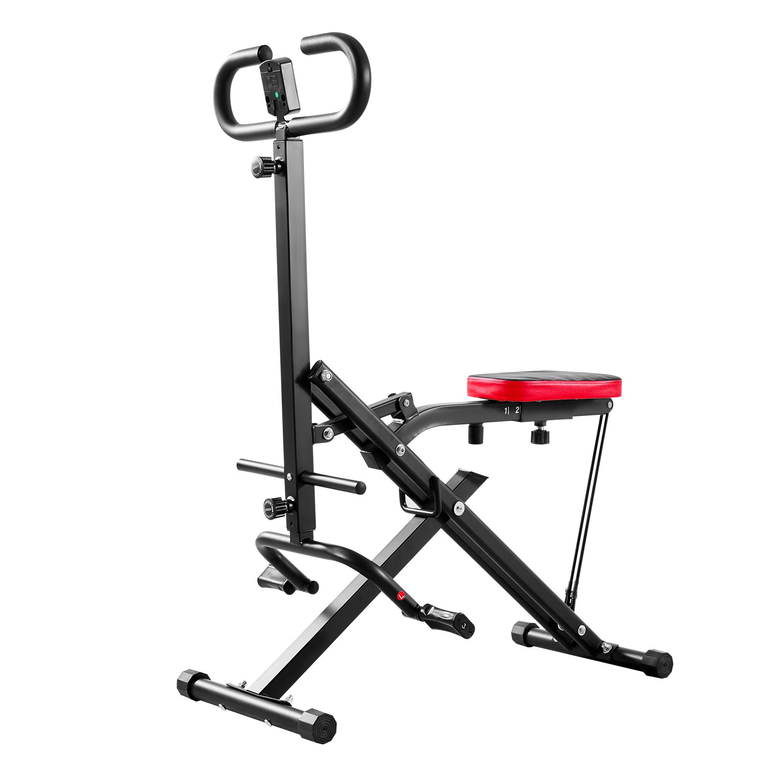 VEVOR Squat Machine voor diepe squats thuis, opvouwbaar trainingsapparaat, glute trainer met 2 zeer sterke weerstandsbanden, thuistrainingsapparaat voor bilspieren en benen, glute machine