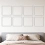 VEVOR Wall Molding 12 Pack, 20 x 20 in Wainscoting Panels Kit, Lightweight Paintable Polystyrene, Easy to Install, Waterproof Accent Wall Trim for Interior Décor Living Room, Bedroom, Home, White