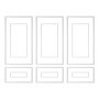 VEVOR Wall Molding 3 Pack, Wainscoting Panels Kit with Dual-Line Wide & Narrow Profile, Lightweight Paintable Polystyrene, Easy to Install Accent Wall Trim for Interior Living Room, Bedroom,White