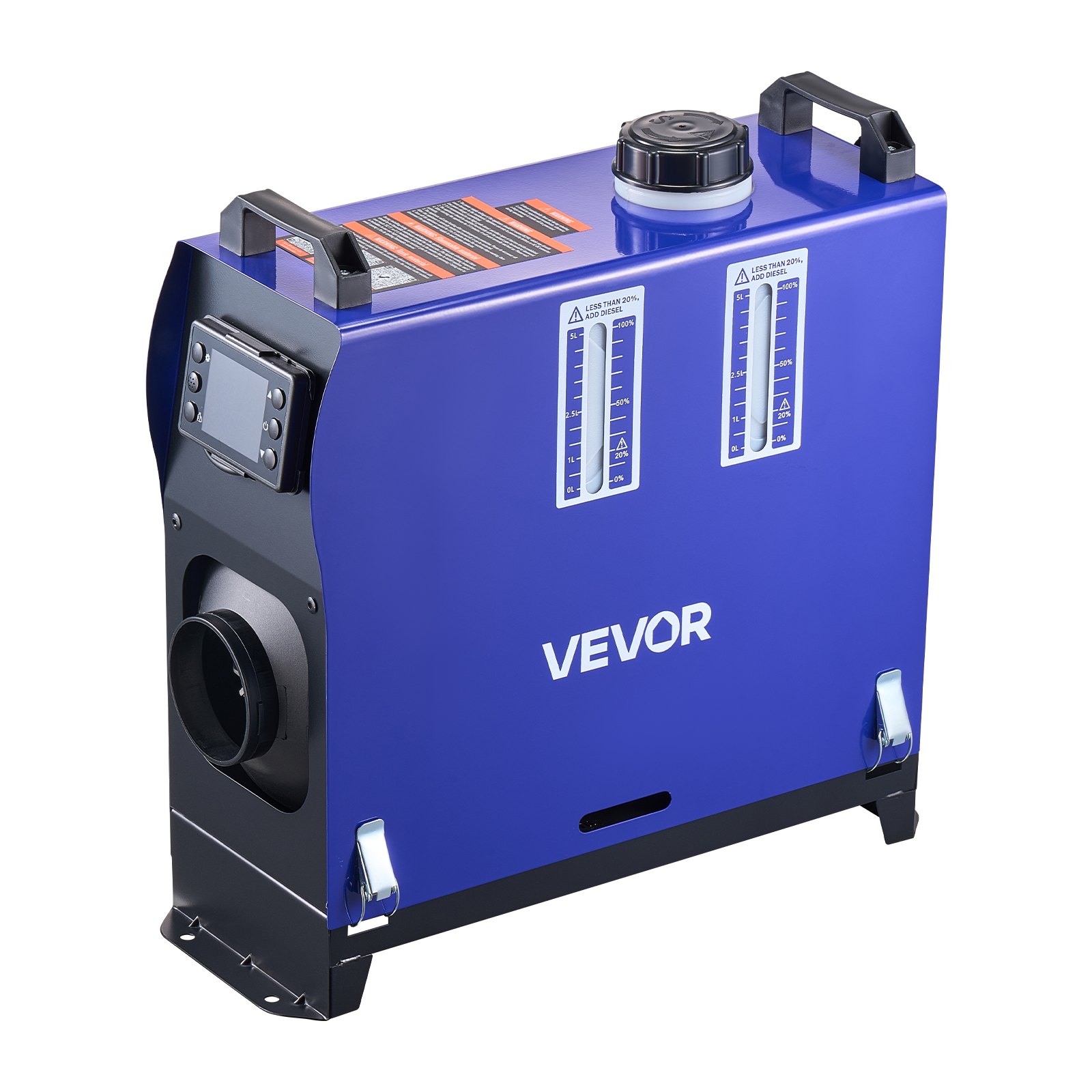 VEVOR Dieselverwarming/luchtverwarmer 8 kW DC 12 V/24 V Draagbare standverwarming met afstandsbediening en lcd-scherm, laag geluidsniveau, 5 liter brandstoftank voor vrachtwagens, campers, SUV's en caravans
