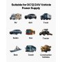 VEVOR Diesel Luchtverwarmer 12-24V 8KW Draagbare Standkachel met Afstandsbediening & LCD-scherm & Handvat, Laag Geluid, 5 L Brandstoftank voor Vrachtwagens, Campers, SUV's, Tractoren