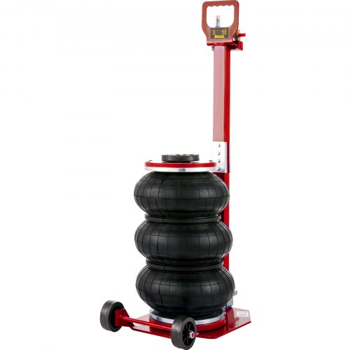VEVOR Pneumatische Krik 6600LBS, Opblaasbare Krik 3T, Pneumatische Jack Kleur Rood, Pneumatische Triple Bag, Auto Fast Lift Pneumatisch Verstelbaar Max Hoogte 400MM, Voor Het Veranderen Van Banden