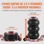 VEVOR Pneumatische krik met drie zakken, 3t, drie zakken, 140-450 mm hefhoogte, Airbag-luchtkrik, 5 minuten hefhoogte, luchtkrik met lange steel, krikreparatie voor auto's, vrachtwagens, enz.