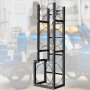 VEVOR Flessenrek 1 x 22,68 kg & 2 x 13,61 kg, Flessenrek gemaakt van duurzaam staal, corrosie- en roestbestendig, Flessenrek voor 6 personen, staande flessenrek zwart