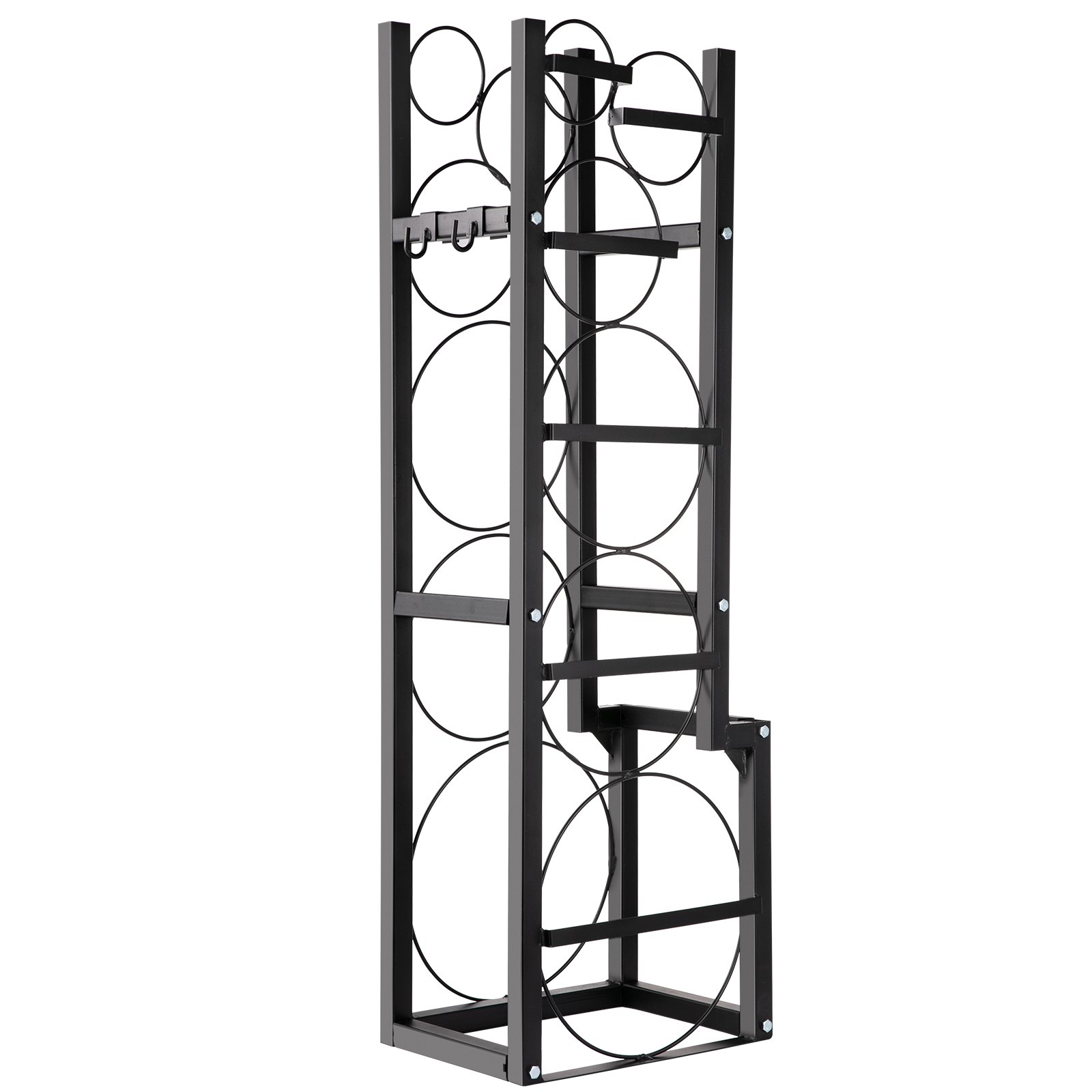 VEVOR Refrigerant Tank Rack with 1x50lb, 2x30lb and 3 Small Bottles Cylinder Tank Rack, 48.5x15x11 inch Refrigerant Cylinder Rack Gas Cylinder Racks and Holders for Gas Oxygen Nitrogen Storage