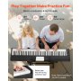 VEVOR Weighted Digital Piano, 88 Keys Fully Weighted, Electric Piano Dual Keyboard & Speakers, with Sustain Pedal, Recording Function, 238 Tones, Wireless Connection, for Beginners, Without Stand