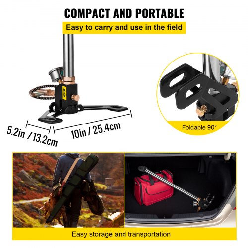 VEVOR 4500 PSI Luchtgasvulpomp 3-traps PCP-laadbeugelpomp Luchtpomp PCP-hogedruk Hoge output voor luchtstuwcilinder en PCP-cilinder, voor buitensporten en jagen