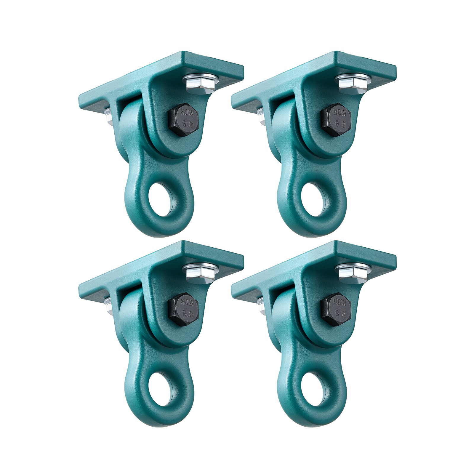 VEVOR 4x Plafondhaken met dubbel lager, 180° draaibare haken incl. schroeven en bouten, max. 2268 kg draagvermogen, schommelbevestiging voor 65 mm montagedikte, ophanghaken voor schommels, hangstoelen, bokszakken