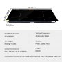 VEVOR induction hob induction hob 6800 W, 4 plates induction hob touchscreen 9 heating levels, built-in induction hob hob automatic switch-off and child safety lock