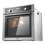 VEVOR Enkele Inbouwoven, 24" Elektrische Inbouwoven met 9 Kookfuncties, 2,68 kubieke voet Elektrische Inbouwovens, Snelle Opwarming tot 200°C in 5 minuten, 3550W Elektrische Oven met Bakrek en Bakplaat, Keuken