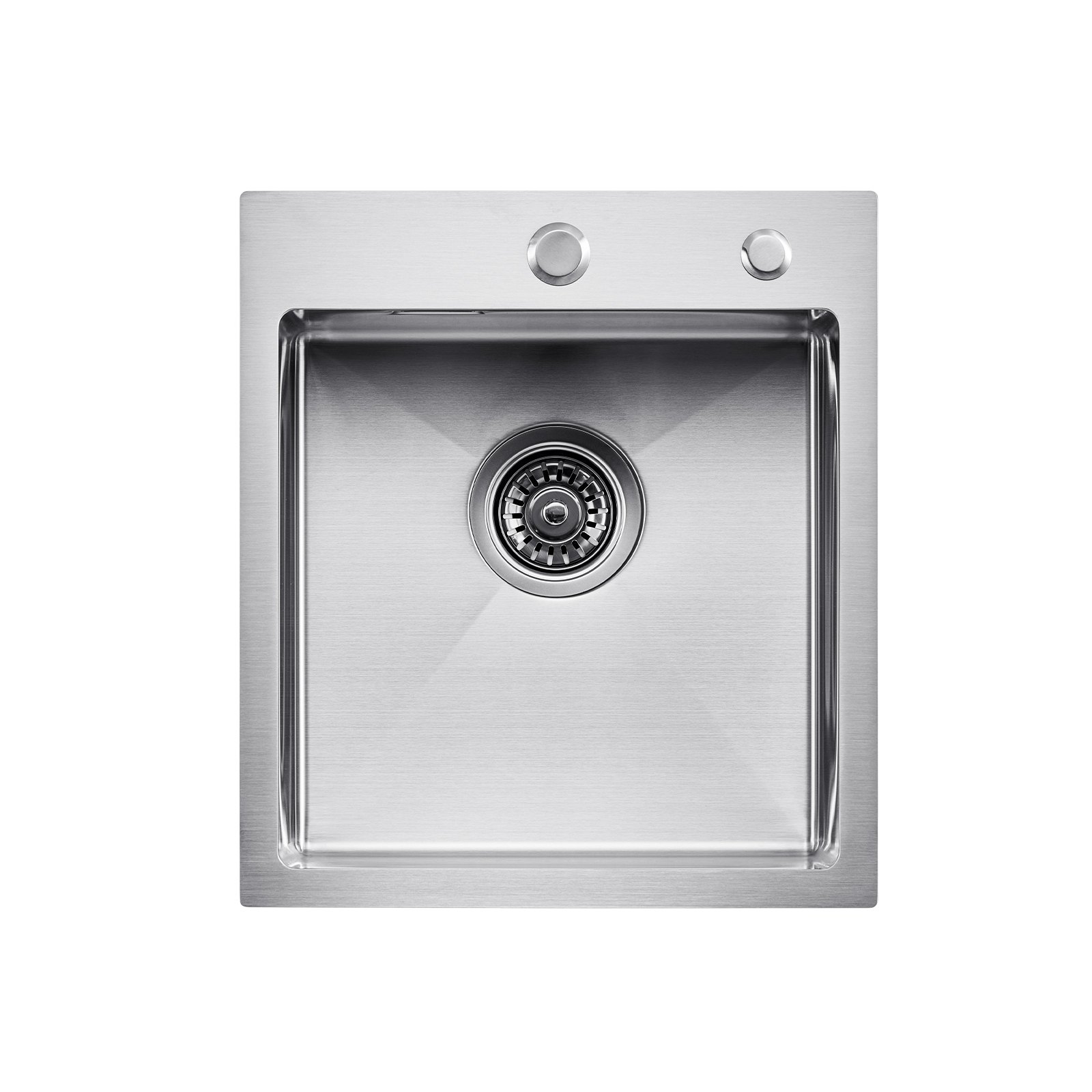 VEVOR Keuken Spoelbak Inbouw Spoelbak 40 x 45 x 19 cm Gemaakt van Roestvrij Staal Spoelbakken voor Bovenmontage, Enkele Kom met Accessoires, Huishoudelijke Spoelbak voor RV Voorbereiding Keukenbar