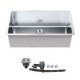 VEVOR Kitchen Sink, 304 Stainless Steel Drop-In Sinks, Undermount Single Bowl Basin with Accessories(Pack of 3), Household Dishwasher Sinks for Workstation, RV, Prep Kitchen, and Bar Sink, 30 inch"