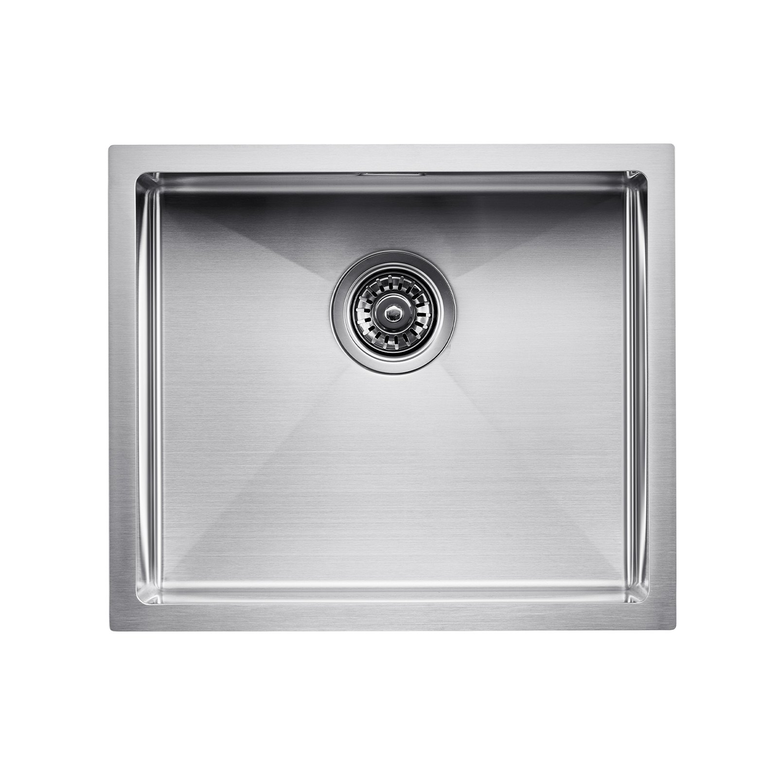 VEVOR Keuken Spoelbak Inbouw Spoelbak 50 x 43 x 19 cm Gemaakt van Roestvrij Staal Spoelbakken Onderbouw Spoelbakken, Enkele Kom met Accessoires, Huishoudelijke Spoelbak voor RV Voorbereiding Keukenbar