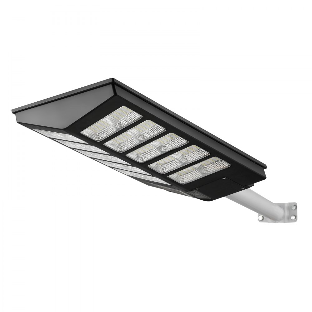 VEVOR 1000W LED solar street lights 1600lm street lights with ultra-bright OSRAM LED beads solar light remote control with stepless adjustment spotlight IP66 solar lamp for garden parking garage