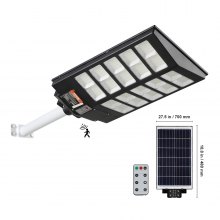 VEVOR 1000W LED-straatverlichting op zonne-energie 1600lm straatverlichting met ultraheldere OSRAM LED-kralen op zonne-energie afstandsbediening met traploze aanpassing spotlight IP66 zonne-lamp voor tuin parkeergarage