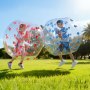 VEVOR Opblaasbare Bump Ball Bumper Ball 2-pack 1,2 m x 1,03 m, menselijke botsingsbal, PVC-lichaamsbubbel-stuitbal voor buitenactiviteiten, opblaasbare bumperbal met rode en blauwe stippen