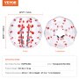VEVOR Inflatable Bump Ball Bumper Shock Ball 1 Piece 1.2m x 1.03m Human Collision Ball PVC Body Bubble Bounce Ball for Outdoor Activities Transparent + Red Dots Inflatable Bumper Ball