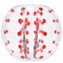VEVOR Inflatable Bump Ball Bumper Shock Ball 1 Piece 1.2m x 1.03m Human Collision Ball PVC Body Bubble Bounce Ball for Outdoor Activities Transparent + Red Dots Inflatable Bumper Ball