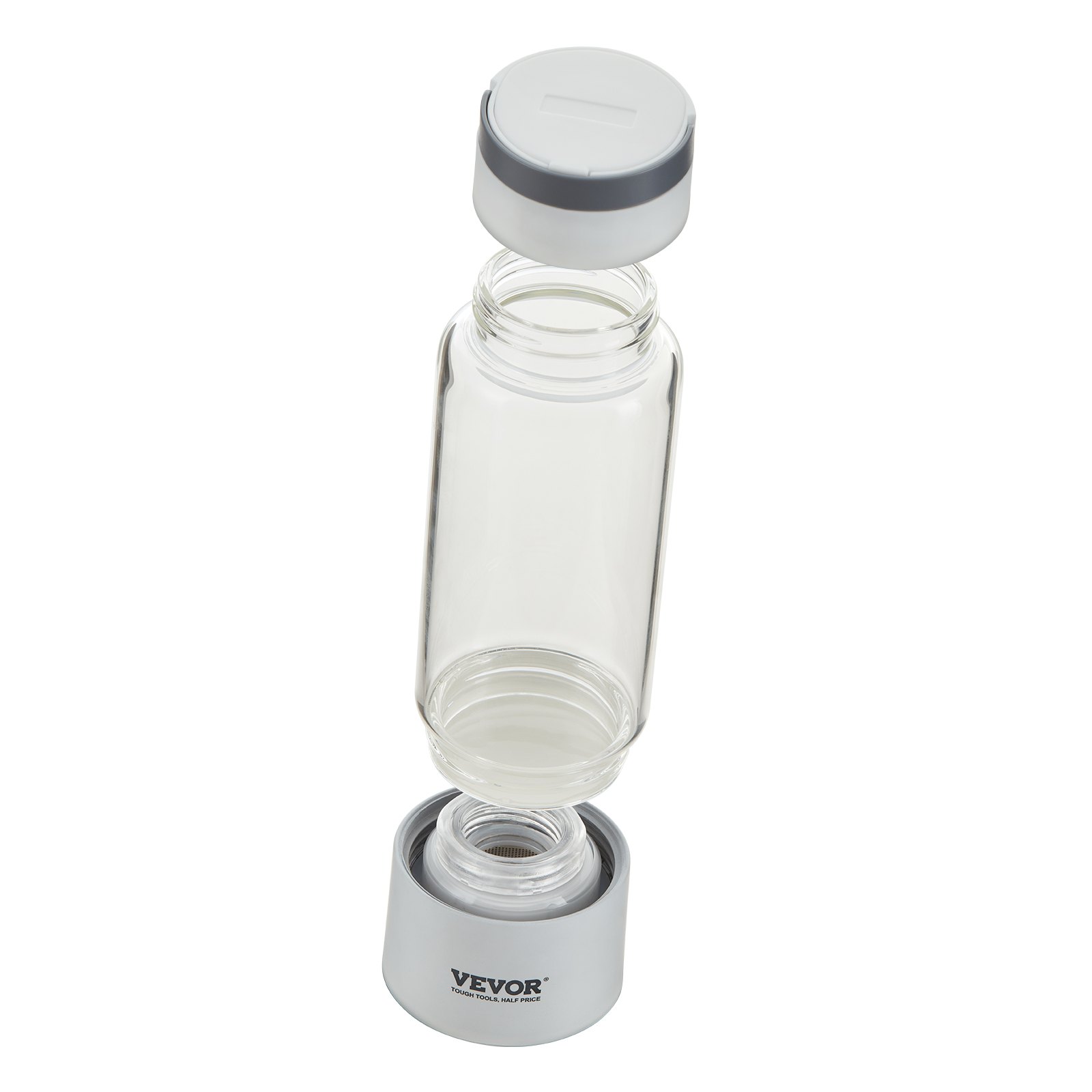 VEVOR Hydrogen Water Bottle Generator, 380 ml / 13.4 oz Capacity Portable Hydrogen Water Maker, SPE Technology Hydrogen Rich Water Ionizer Machine with Nasal Inhalation Tube and Self-Cleaning