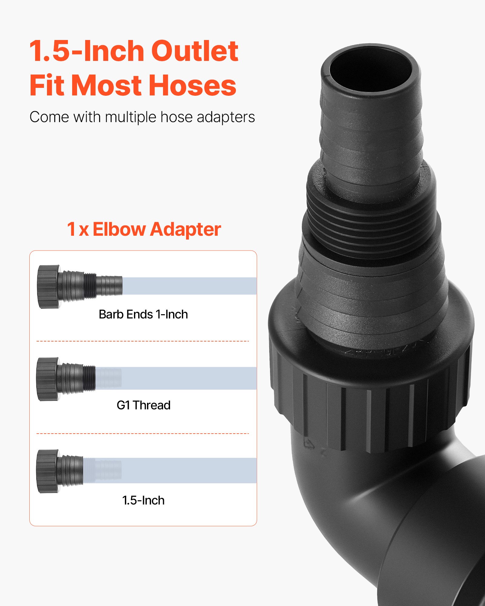 VEVOR 710W dompelpomp, 20.000 l/u, vuilwaterpomp voor afvalwater, vuil water en schoon water met automatische vlotterschakelaar, opvoerhoogte 9 m, voor zwembaden, vijvers en overstroomde gebieden