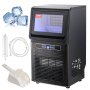 VEVOR Commercial ice cube maker ice machine 34 kg / 24 h, light cube ice machine 5.6 kg ice storage capacity 36 pieces ice cubes, stainless steel ice cube maker including water filter & ice scoop