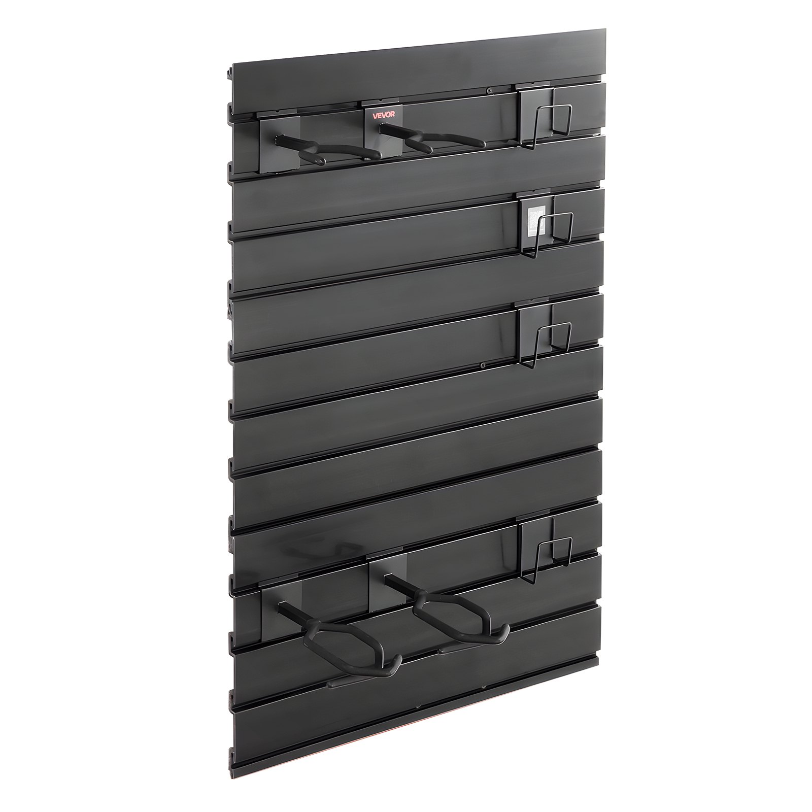 VEVOR Wandmontage Wapenrek voor 2 Geweren & 4 Pistolen, Geweerhouder met Haken, Geweerrek Gemaakt van Koolstofstaal (Frame) & PVC (Achterpaneel), Modulair Wapenopbergsysteem