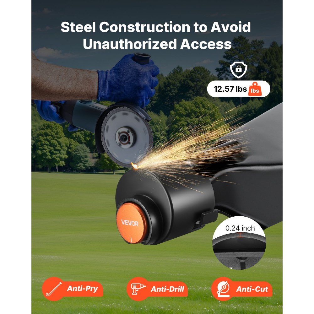 VEVOR aanhangwagenslot, compatibel met 50,8 mm en 58,7 mm platte kogelkoppelingen, antidiefstalslot met 3 sleutels, hoogbeveiligd slot voor campers, aanhangwagens en boten