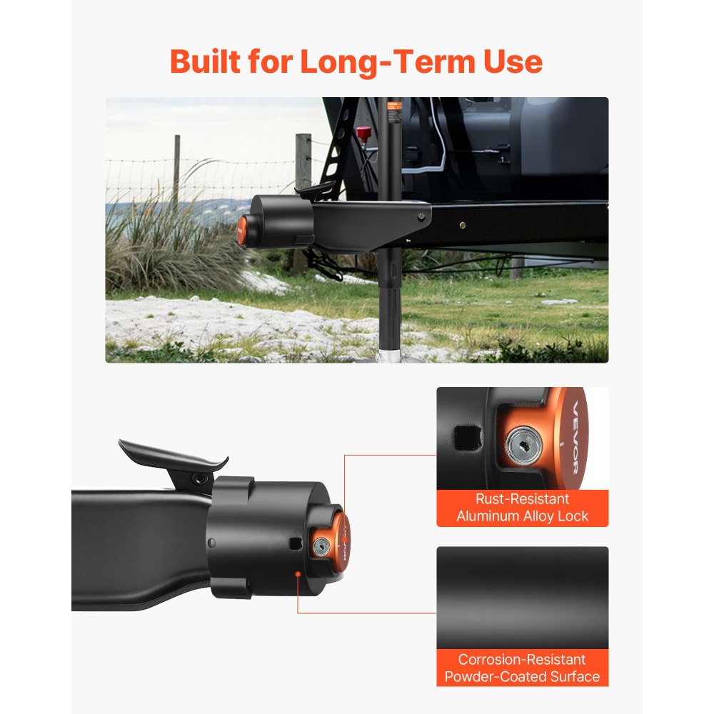 VEVOR aanhangwagenslot, compatibel met 50,8 mm en 58,7 mm platte kogelkoppelingen, antidiefstalslot met 3 sleutels, hoogbeveiligd slot voor campers, aanhangwagens en boten