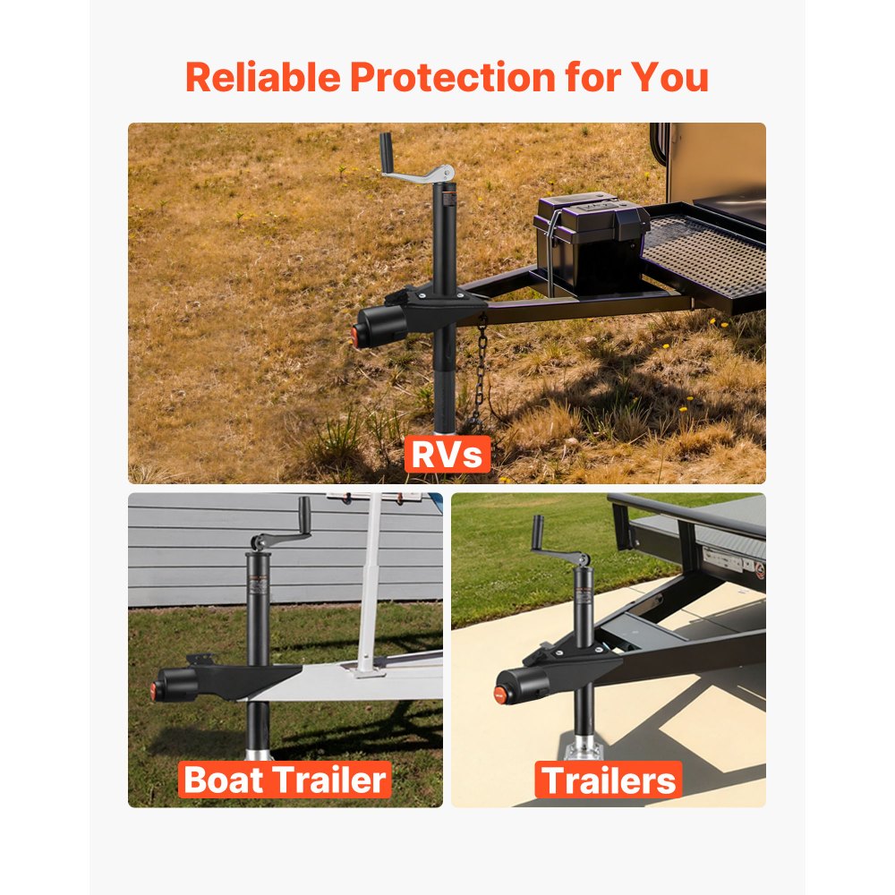 VEVOR Trailer Lock, Fits 2-5/16-Inch Airstream Couplers, Heavy Duty Hitch Lock with 3 Keys Secures Security Chains, Rust-resistant, Anti-Theft Trailer Tongue Locks for RV, Trailer, and Boat