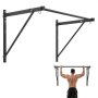 VEVOR optrekstang voor aan de muur, verstelbare diepte 559/762 mm vanaf de muur, stalen trainingsstangen voor het bovenlichaam, optrekstation (draagvermogen 200 kg), voor de sportschool