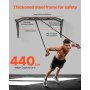 VEVOR Pull Up Bar, Multi-Grip Wall Mounted Pull Ups, 50 in Width Multifunctional Chin Up Training Station, Heavy Duty Steel Upper Body Workout Bars with Hangers, 440 lbs Weight Capacity, for Home Gym
