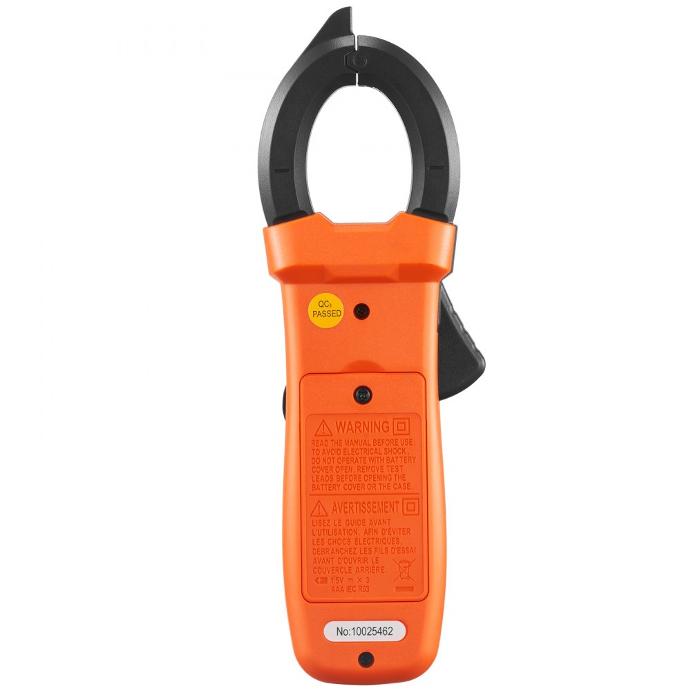 VEVOR Digital Clamp Meter T-RMS, 6000 Counts, 600A Clamp Multimeter Tester, Measures Current Voltage Resistance Diodes Continuity Data Retention, with NCV for Home Appliance, Railway Industry Maintena