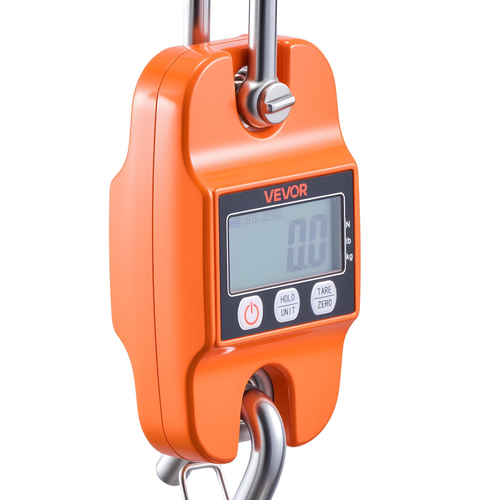 VEVOR kraanweegschaal 400 kg, digitale hangweegschaal met gegoten aluminium behuizing en lcd-scherm, wildweegschaal met stappen van 100 g en 3-traps display, trekweegschaal, visweegschaal, geschikt voor landbouw, jacht en vissen