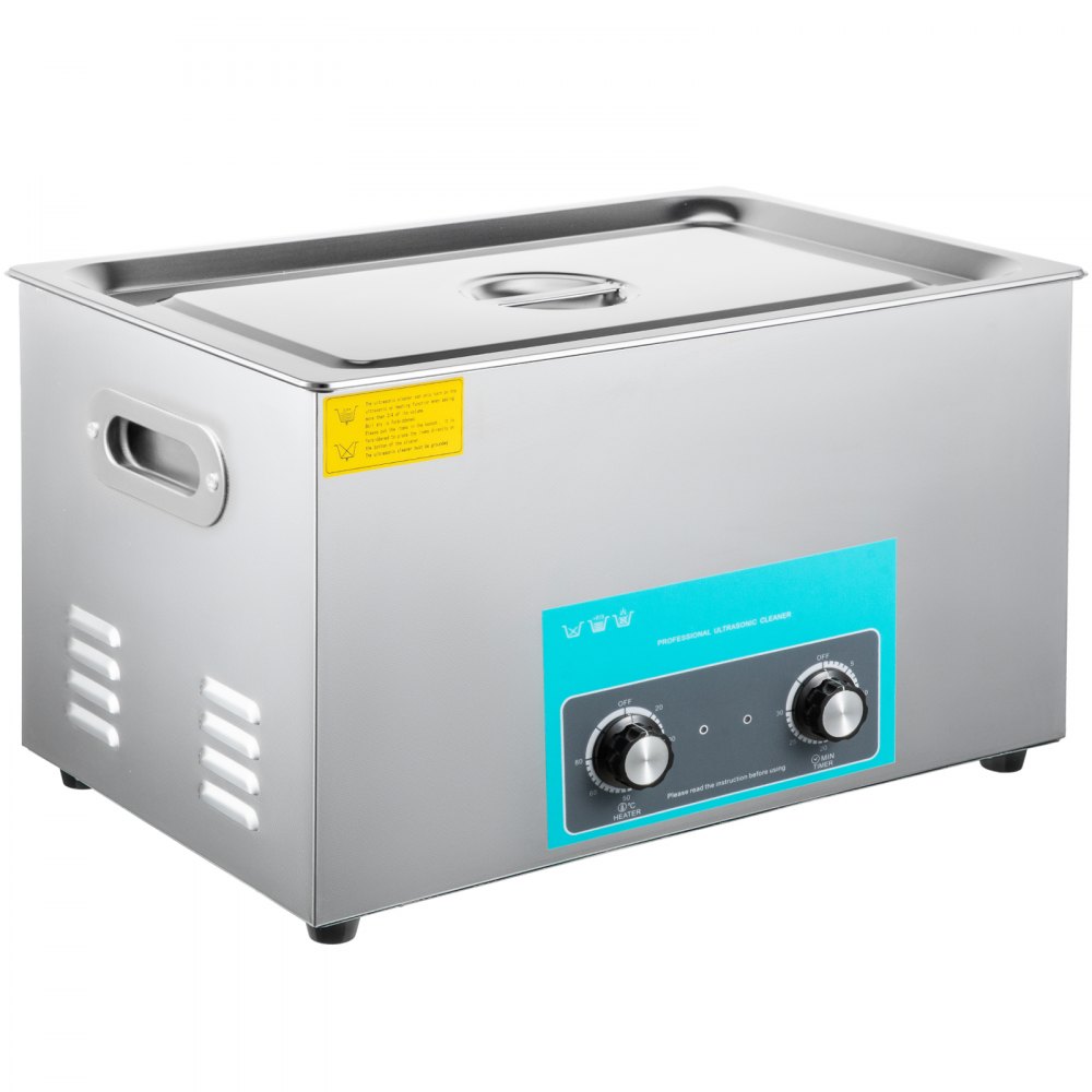 VEVOR 22L Ultrasonic Cleaner, 304 Stainless Steel Professional Knob Control, Ultrasonic Cleaner with Heater Timer for Jewelry Watch Glasses Circuit Board Dentures Small Parts Dental Instrument