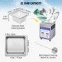 VEVOR Digital Ultrasonic Cleaner 2L Ultrasonic Cleaning Machine 40kHz Sonic Cleaner Machine 316 & 304 Stainless Steel Ultrasonic Cleaner Machine with Heater & Timer for Cleaning Jewelry Glasses Watch