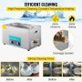 VEVOR 30L Ultrasonic Cleaner Jewelry Cleaner with Heater Timer for Jewelry Cleaning Knob Control Eyeglass Rings Dentures Music Instruments