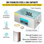 VEVOR Ultrasonic Cleaner 30L Ultrasonic Cleaning Machine Jewelry Glasses