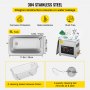 VEVOR 6L Digital Ultrasonic Cleaner Heater Timer 400W Powerful Jewelry Eyeglass