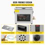 VEVOR 6L Digital Ultrasonic Cleaner Heater Timer 400W Powerful Jewelry Eyeglass