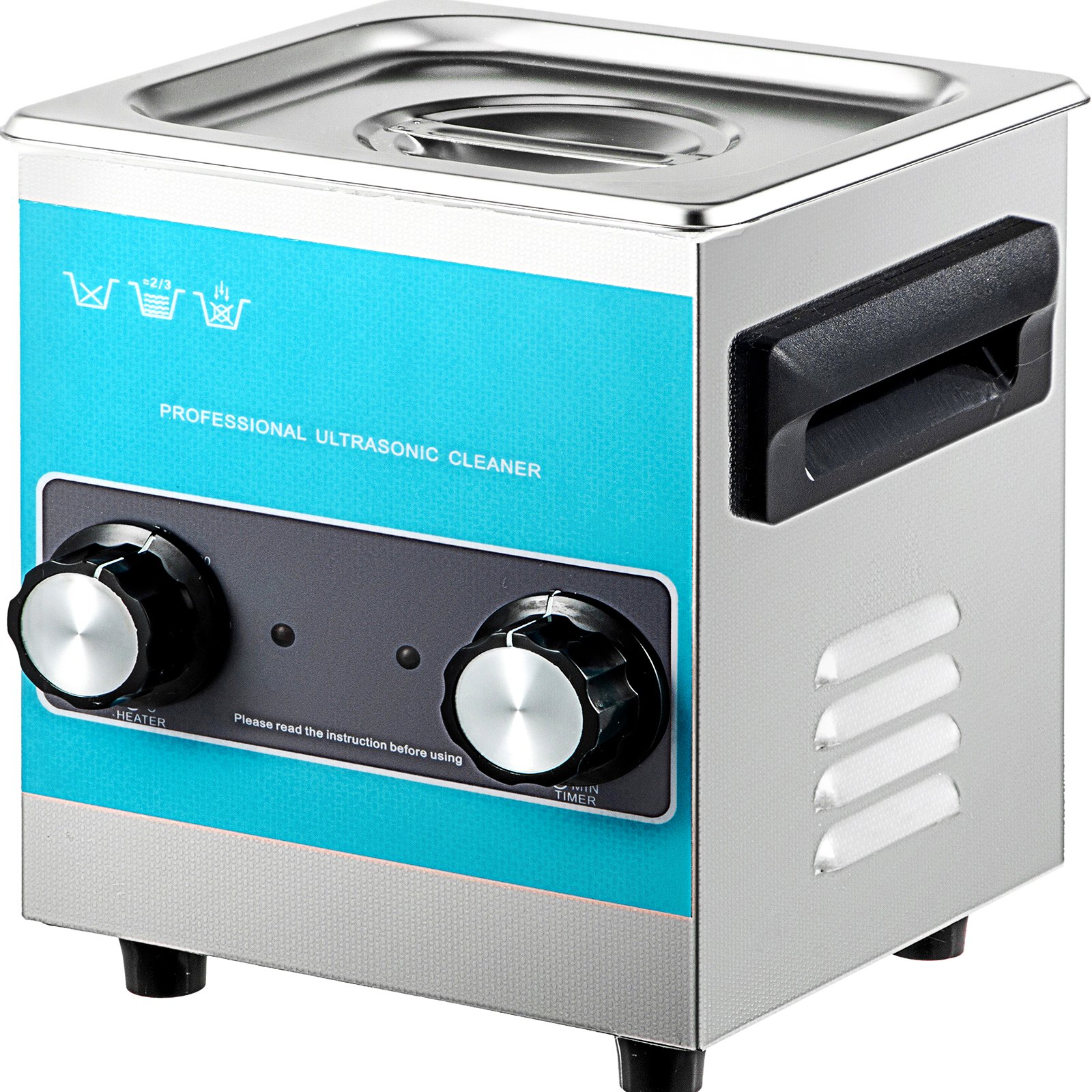 VEVOR 2L tankcapaciteit Digitale ultrasone reiniger 40 kHz ultrasone reiniger Roestvrijstalen sieradenreiniging 20-80 ℃ Ultrasoon ultrasoon reinigingsapparaat 220V brilreinigingsapparaat met verwarmingstimer