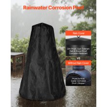 VEVOR 22 Inch Chiminea Outdoor Iron Fireplace with Grill Mesh & Chimney Coat