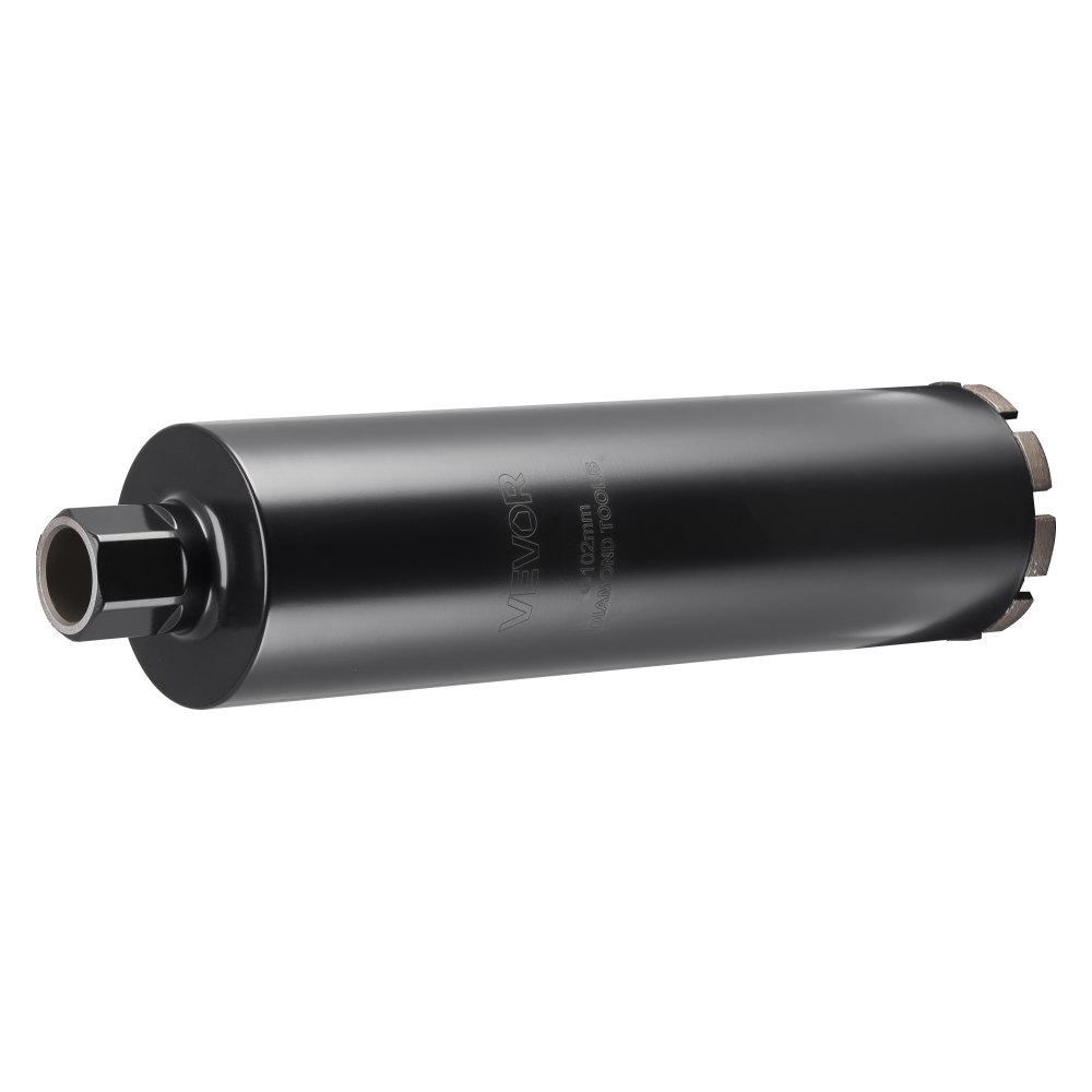 VEVOR kernboor, 102 mm diameter, 356 mm boordiepte, 1-1/4 inch-7 binnendraad, zeer nauwkeurige lastechnologie, natte diamantkernboor voor gewapend beton, baksteen en metselwerk.