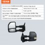 VEVOR towing mirrors for ford f150 with turn signal lights, heating defrost, folding function, and puddle light.