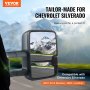 VEVOR towing mirrors silverado, tailor-made for chevrolet silverado, perfect fit, mountain background.