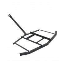 VEVOR getrokken eg, 167,6 cm breed, Q235 stalen weideeg met verstelbare stangen en penkoppeling, draagvermogen tot 22,7 kg, weideeg voor ATV's, UTV's, tuin- en zitmaaiers