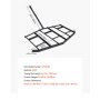 VEVOR getrokken eg, 2150x2120x110mm, getrokken weide-eg, Q235 stalen ingangsnivelleerinrichting met verstelbare stangen en boutkoppeling, tractor-ingangseeg voor terreinvoertuigen, UTV's