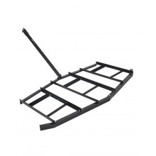 VEVOR getrokken eg, 2150x2120x110mm, getrokken weideeg, Q235 stalen opritegelaar met verstelbare stangen en penkoppeling, tractor opriteg voor terreinwagens, UTV's